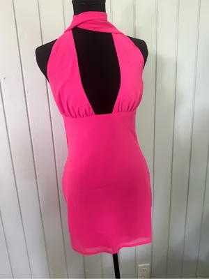Peppermayo Fuchsia Halter Mini Dress thumbnail 2