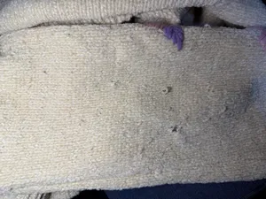 Harper Heritage cream chenille knit cottagecore sweater embroidered flowers sleeve medium. thumbnail 8