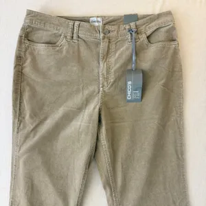 Chico's Vintage Cord Pant Womens 2 (US12/L) Almond Tan Corduroy Straight Leg NWT thumbnail 7