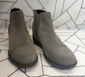 Sorel Evie II Chelsea Boots 8.5 Quarry Grey Waterproof Suede‎ NL5020-052 thumbnail 1