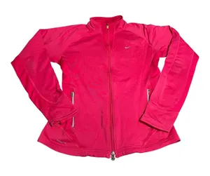Nike FIT DRY Full Zip Athletic Jacket Women's Medium Pink thumbnail 1