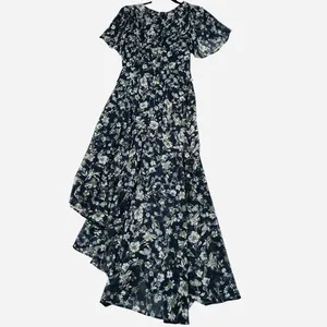 ASTR The Label Flutter Sleeve Floral Maxi Dress‎ Womens XS Navy Blue Flowy New thumbnail 2