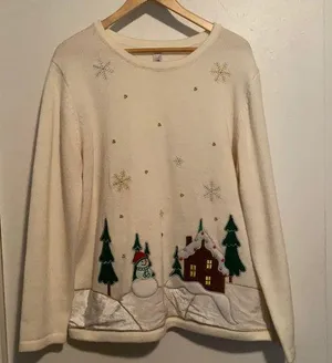 Jolly Sweaters Christmas Sweater Size L thumbnail 1