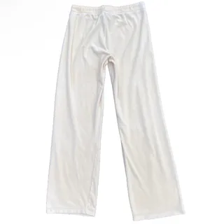 🍦 Vintage Y2K 2000s Low Rise McBling Rampage Size Medium French Vanilla Ice Cream Wide Leg Tracksuit Track Pants🍦 thumbnail 2
