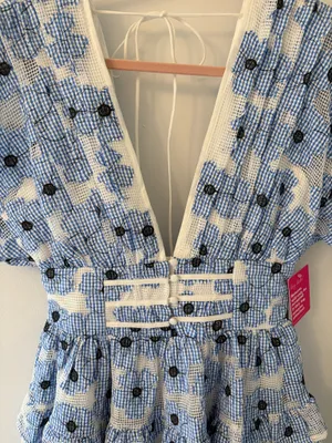 BuddyLove Blue Mini Plunge Dress thumbnail 2
