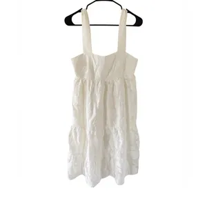 Amanda Uprichard Mitzi Tiered Midi Dress in White thumbnail 2