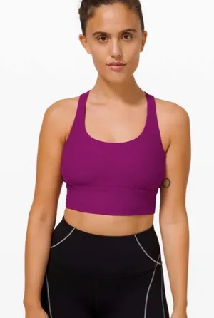 NWOT - Lululemon Energy Bra Long Line Ribbed *Medium Support, B–D Cup - Size 4 thumbnail 1