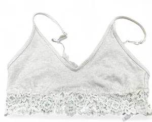 Aerie Cream Lace Trim Bralette thumbnail 1