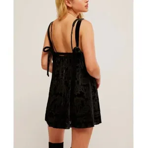 FREE PEOPLE NWT Snow Angel Mini Slip / Black Combo - S thumbnail 4