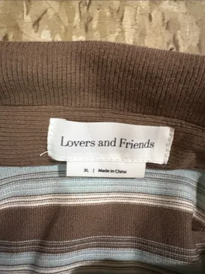 Lovers + Friends Rowan Rugby Top en Blue & Brown Stripe thumbnail 5