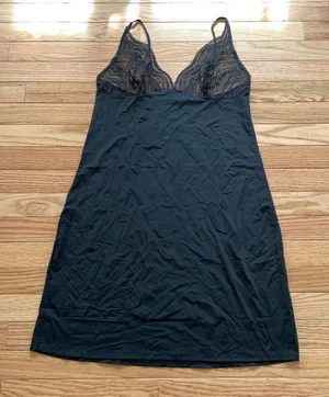 Calvin Klein Black Lace Slip Dress Womens Medium Intimates thumbnail 1