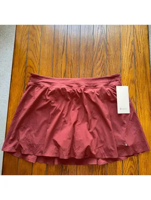 Lululemon A-Line Side-Pleat Tennis Skirt High Rise Cranberry Charm Size XL NWT thumbnail 2