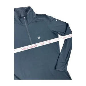 Nike Golf Dri-Fit 1/4 Zip‎ Pullover M Black Owl Logo Tour Performance Shirt thumbnail 3