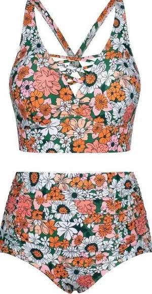 Hanna Nikole Floral Bikini NEW thumbnail 1
