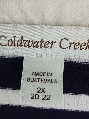 Coldwater Creek 2X Navy Creme Stripe Cardigan thumbnail 5
