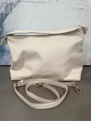 Kate spade New York Saffiano Leather Crossbody Shoulder Hobo Bag Cream Color thumbnail 2