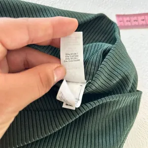 Aerie OFFLINE Real Me Ribbed Crossover High Rise Leggings XS Dark Green thumbnail 5