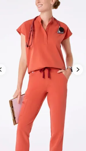 Figs Spiced Cider Rafaela Oversized Scrub Top Size 4XL thumbnail 1