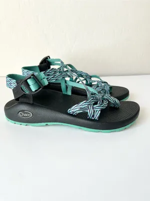 Chaco Dagger strappy water hiking sandals black teal women’s 8 thumbnail 5