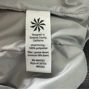 Athleta Women’s Dobby Goose Down Gray Puffer Jacket Size S thumbnail 5