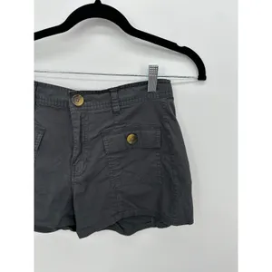 Vuori Women Small Charcoal Grey Ripstop Utility Shorts VW3039 Elastic Back Cargo thumbnail 4