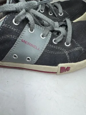 Merrell Rant Fashion low top Sneaker Black Gray Canvas Leather 8 casual gorpcore thumbnail 8