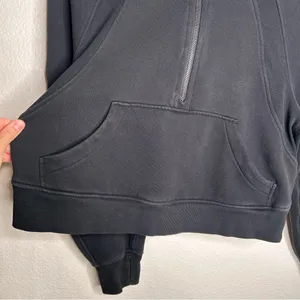 Lululemon Scuba Oversized 1/2 Zip Hoodie Black XS/S thumbnail 5