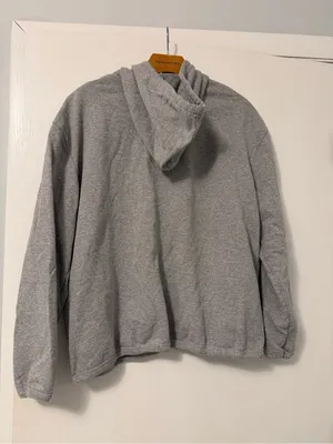 Grey Button-Up Hoodie Jacket thumbnail 2