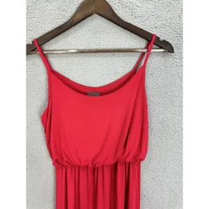 Olivia Rae midi sundress‎ womens small red sleeveless high waist blouson beach thumbnail 2