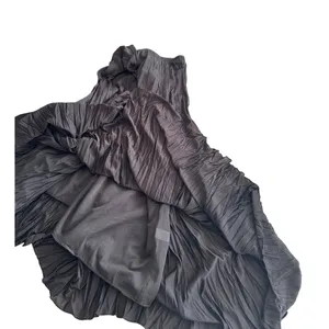 Christopher & Banks Long Flowy Stretchy Chocolate Brown Pleated Maxi Elastic Waist Skirt Size M Boho thumbnail 8