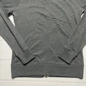 New - New Era - Women’s Grey Cotton Sueded Zipped Hoodie - Size Large thumbnail 8