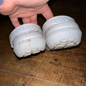 Crocs light blue washable rubber lined W6 orthotic arch support shoes thumbnail 7