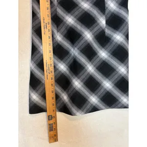 Commense Sleeveless Checked Zipper Mini Dress Black White Plaid Boat Neck NWT thumbnail 11