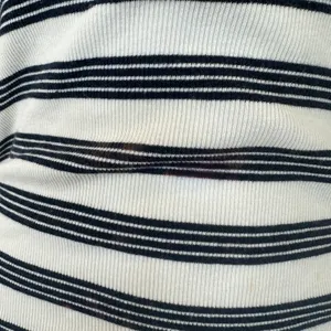 Ganni Blue White Striped T-Shirt Dress SMALL Ruched Knit Designer $325 Flaw thumbnail 10