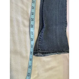 Y2K Miss Chic Low Rise Bootcut Jeans‎ Sz 9 Thick Stitch Rhinestone Embroidered thumbnail 9