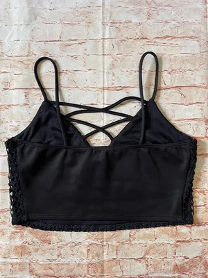 Charlotte Russe Black Strappy Cropped Tank Top thumbnail 3
