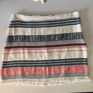 ABBELINE textured canvas striped skirt size small thumbnail 1
