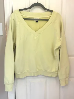Universal Threads Boxy V-Neck Pullover Sweatshirt thumbnail 1