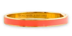 Kate Spade New York Sparks Fly Enamel Bangle Bracelet Coral Gold Tone thumbnail 5