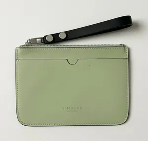 Timbuk2 Wristlet Pouch Leather Sage Green Small Zippered Card Holder thumbnail 1
