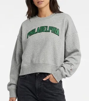 Philadelphia Eagles Sweatshirt Womens Large Gray New Era Long Sleeve Pullover thumbnail 1