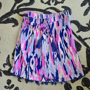 LILLY PULITZER IKAT SKIRT WITH TASSEL TRIM Size XXS‎ Flirty Boho Preppy thumbnail 1