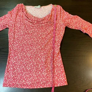 Boden floral‎ drapes neck long sleeve top 00s retro romantic cottagecore chic 6 thumbnail 9