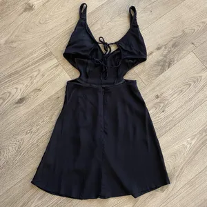 Reformation Black tie back mini dress thumbnail 2