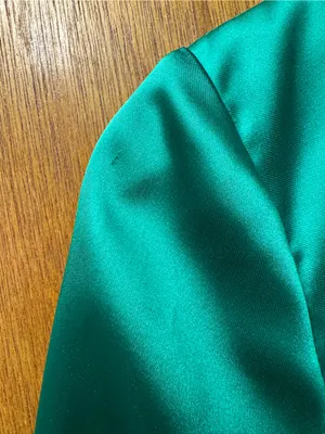 Mac Duggal Long Sleeve Empire Waist Satin Gown Maxi Dress Emerald Green 6 thumbnail 10