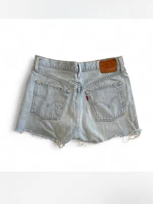 Free People x Levi's 501 Denim Shorts Light Wash 27 thumbnail 3