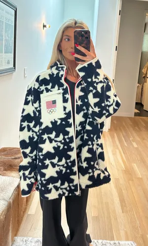 Team USA Olympics Sherpa Jacket Blue Size XXL thumbnail 1