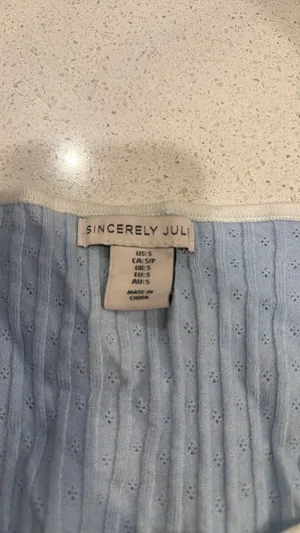 Light Blue Tie Top thumbnail 2