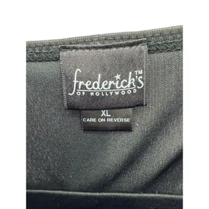 Fredericks of‎ Hollywood Black Sheer Babydoll Chemise Pleated Empire Waist XL thumbnail 3