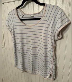 Lake Pajama Pima Cotton top White thumbnail 1
